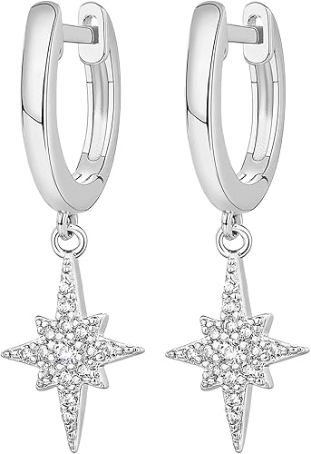 925 Sterling Silver Celestial Hoop Earrings