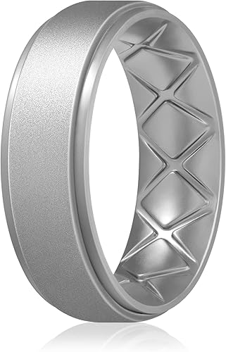 Silver Breathable Silicone Rings