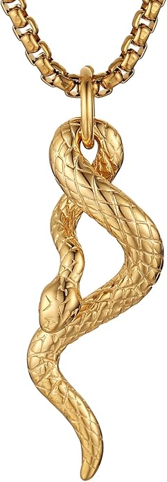 Snake Pendant in Yellow Gold