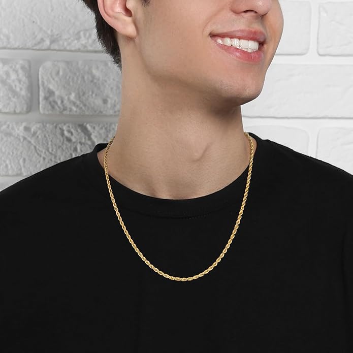 10K Yellow Gold Nugget Earrings - Chain Included