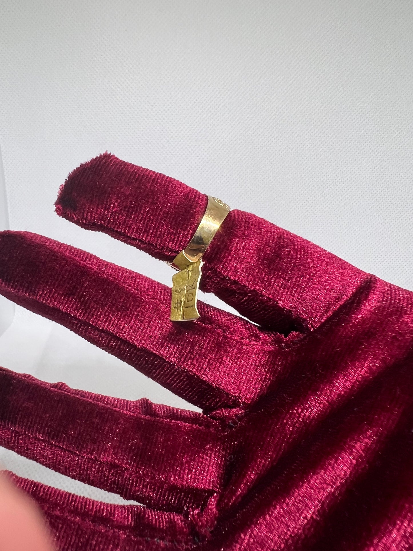 10K Solid Gold Nugget Ring - Chain Included