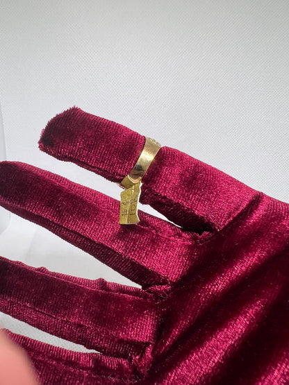 10K Solid Gold Nugget Ring - Chain Included