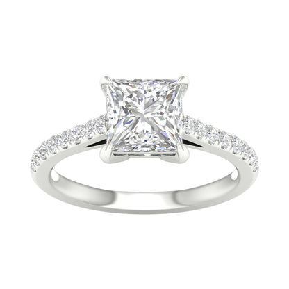 White Gold LG Princess Cut Engagement Ring