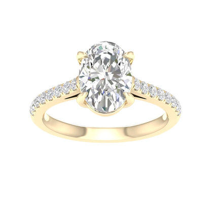 Yellow Gold Oval Cut Engagement Ring