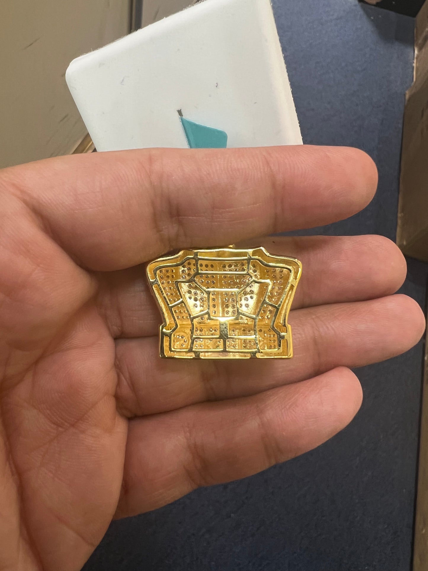 Gold Vermeil King’s Crown Moissanite Pendant