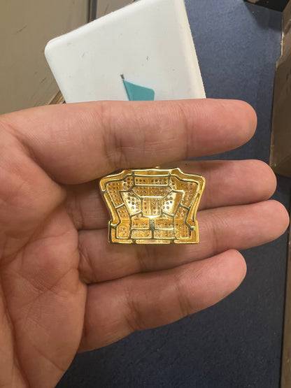 Gold Vermeil King’s Crown Moissanite Pendant