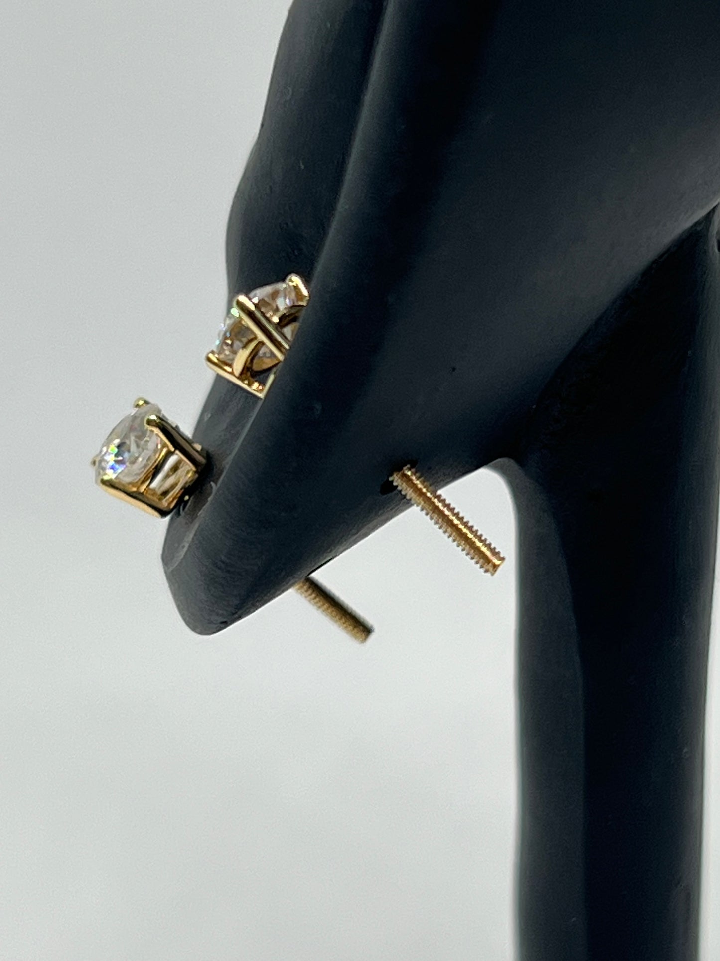 14K Yellow Gold .5 Ct Lab Grown Diamond Earrings - IGI CERTIFIED