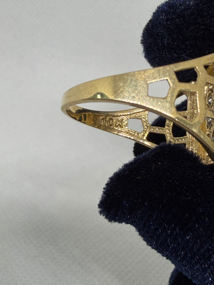 10K Solid Gold 9 Glacier Stone Ring - Size 10