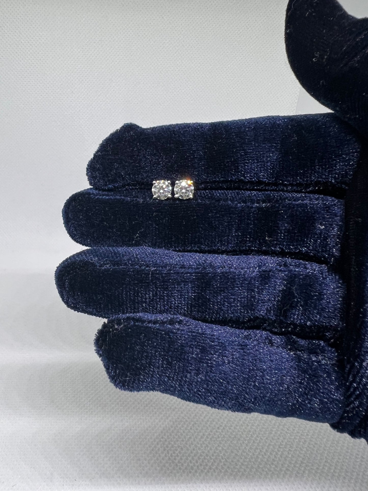 14K Yellow Gold 1 Ct Lab Grown Diamond Earrings - IGI CERTIFIED