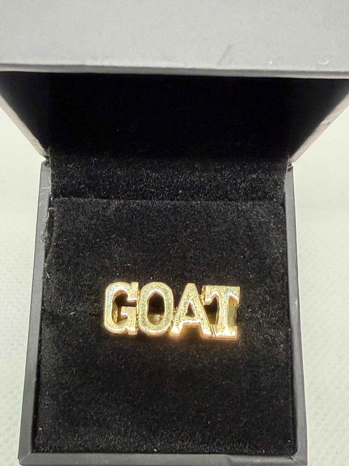 10K Solid Gold Goat Ring - Size 8