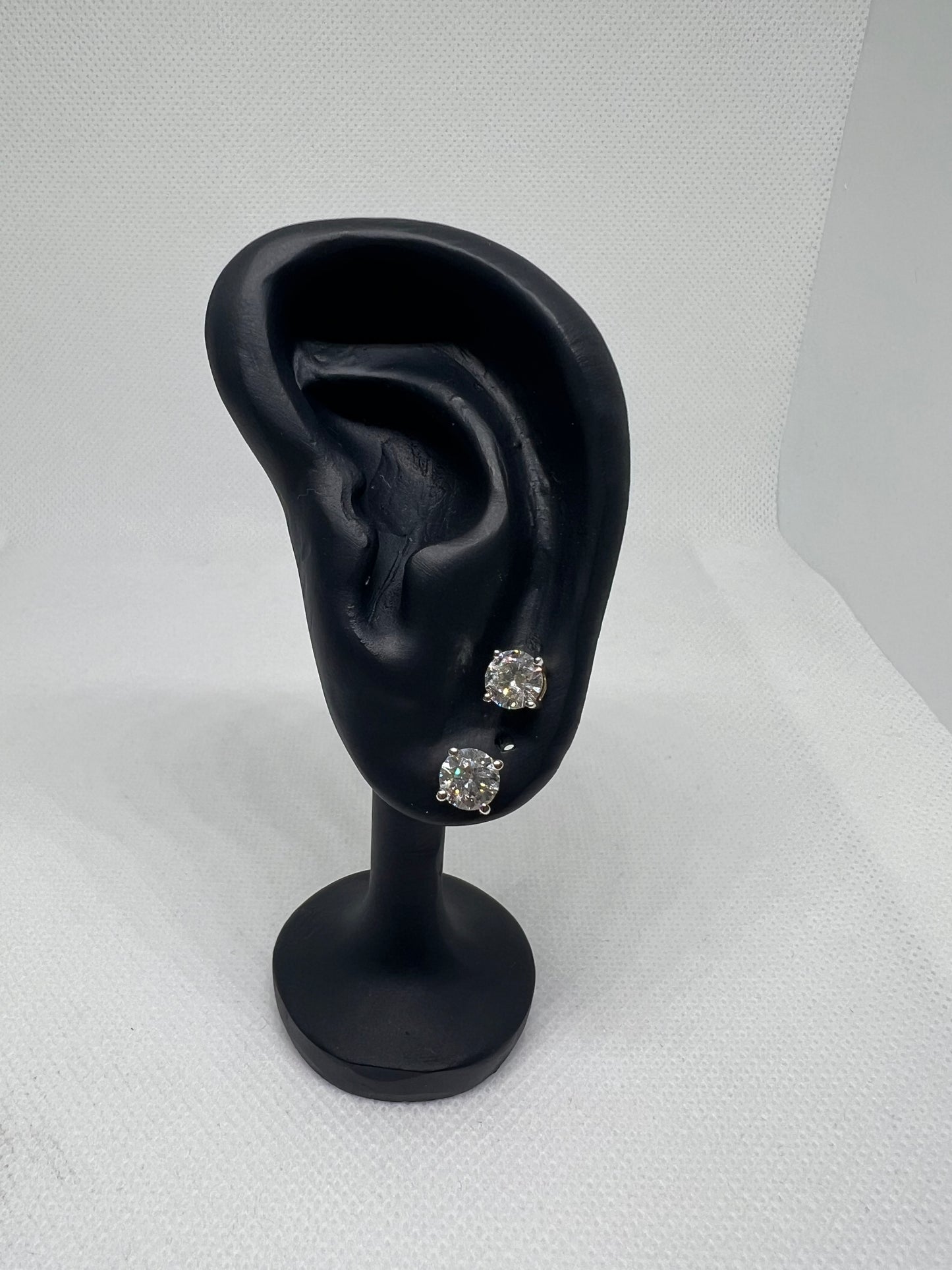 14K Yellow Gold 1.5 Ct Lab Grown Diamond Earrings - IGI CERTIFIED