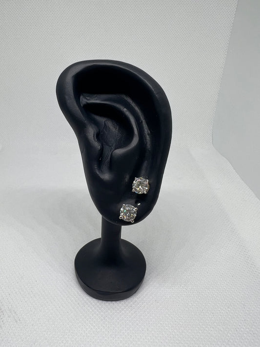 14K Yellow Gold 1.5 Ct Lab Grown Diamond Earrings - CERTIFIED