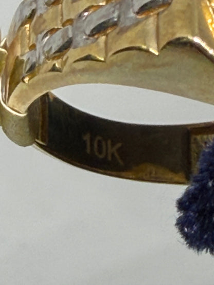 10K Solid Gold Jesus Head Ring - Size 10.5