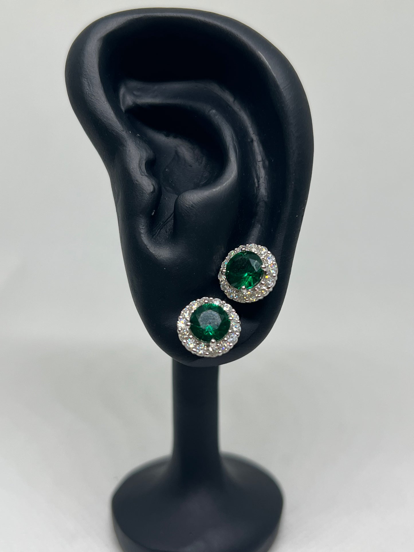 Sterling Silver Amethyst, Sapphire, Ruby, Emerald Moissanite Earrings