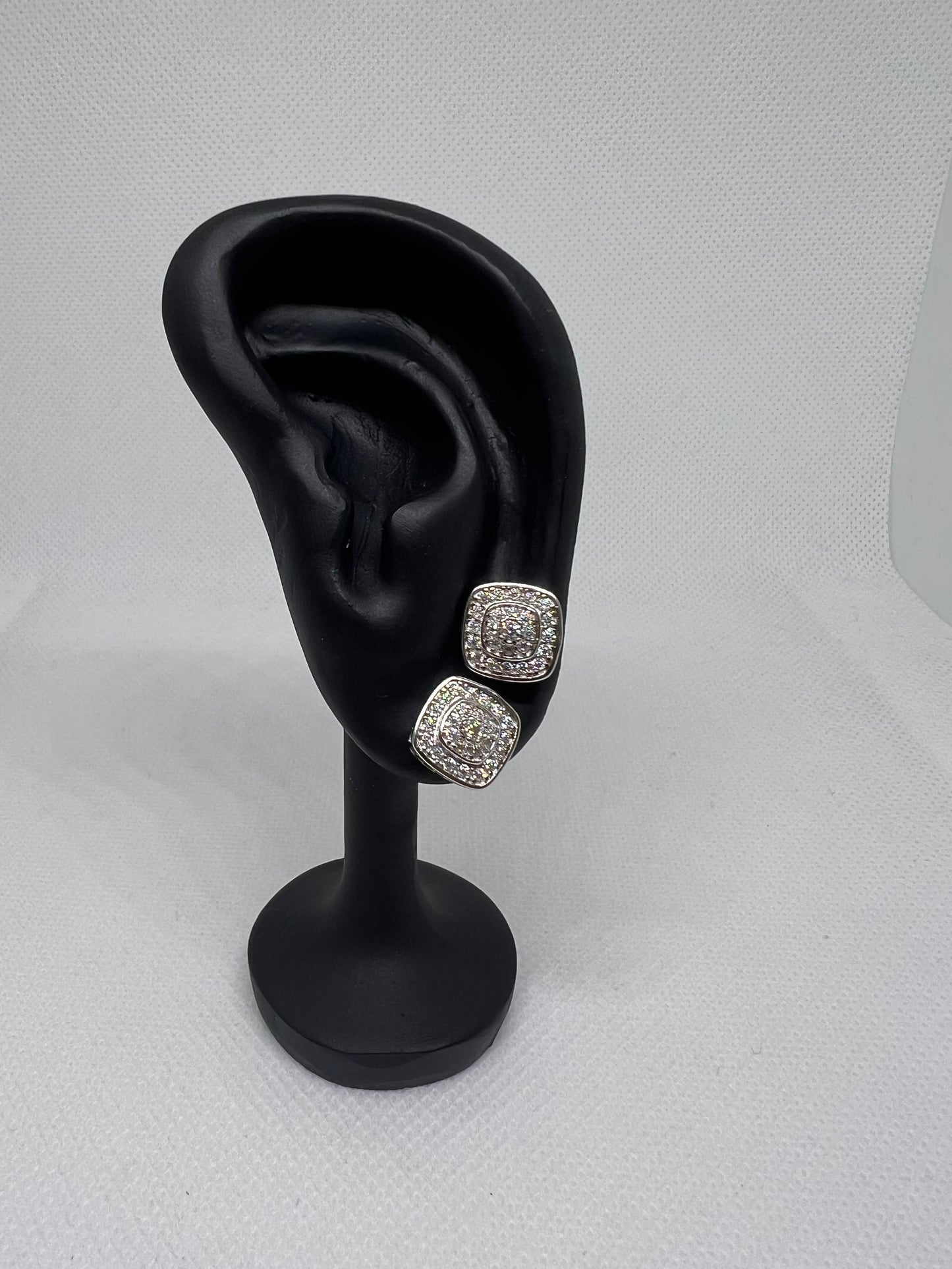 Sterling Silver Glacier Moissanite Earrings