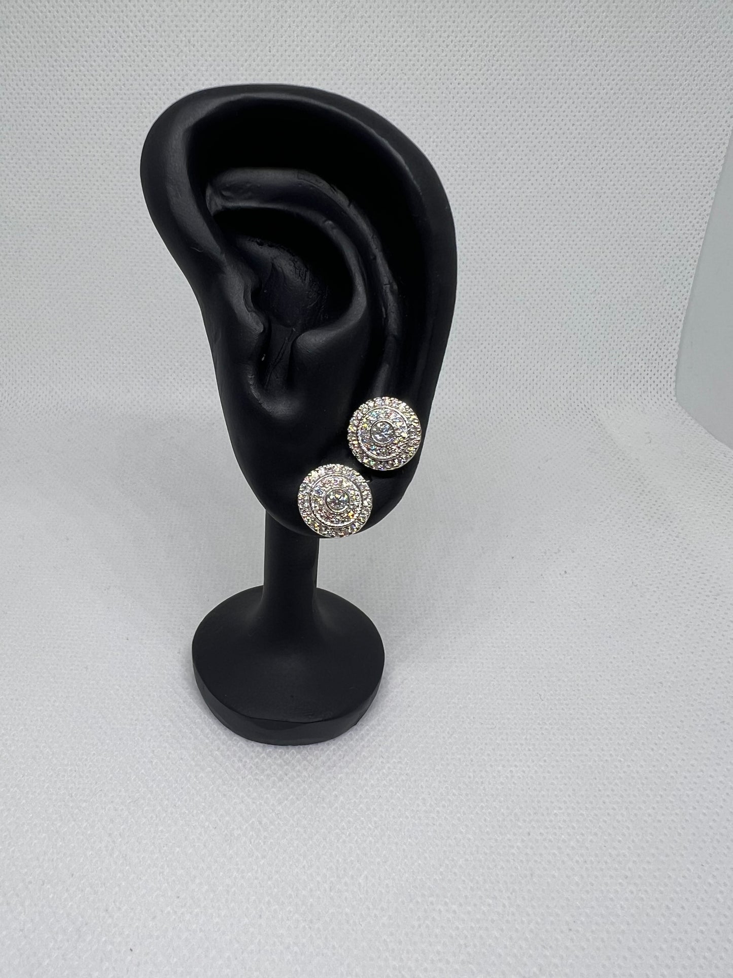 Sterling Silver Glacier Moissanite Circle Earrings