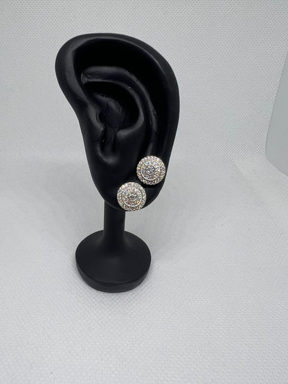 Sterling Silver Glacier Moissanite Circle Earrings