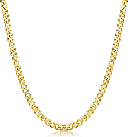 Cuban Chain in Yellow Gold - 7mm