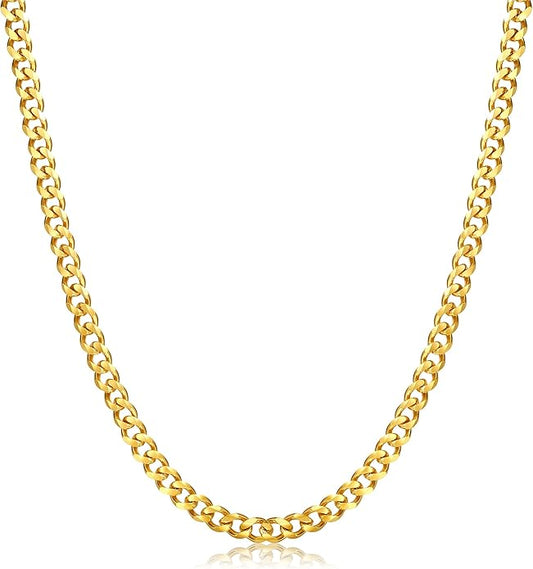 Cuban Chain in Yellow Gold - 7mm