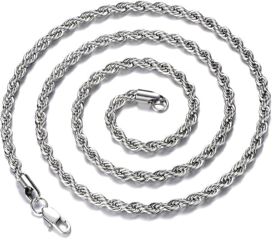 Rope Chain in Silver - 4mm