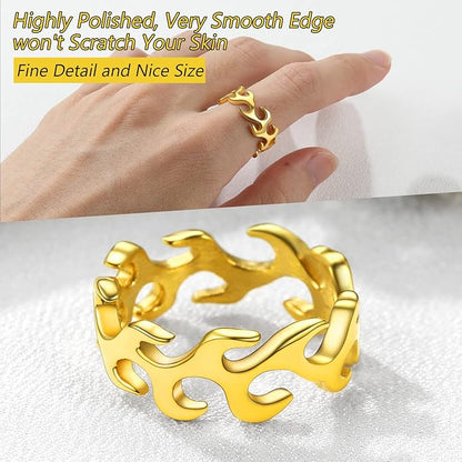 Flame Ring in Gold