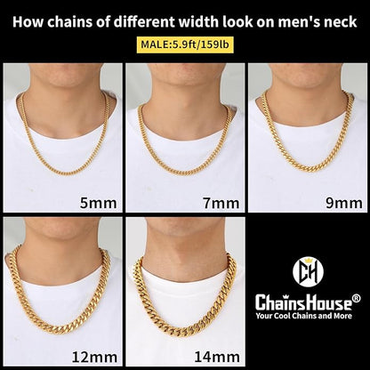 Miami Cuban Chain in Yellow Gold - 12mm