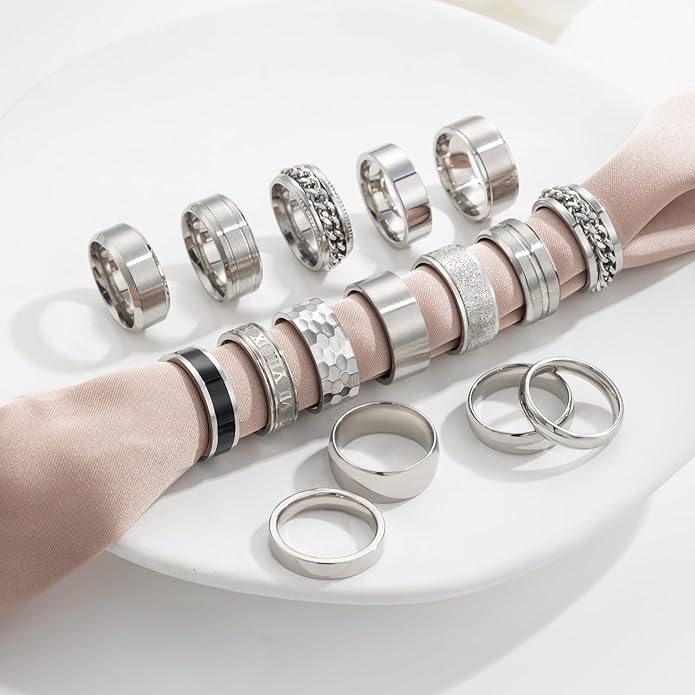 Mens Silver Wedding Bands