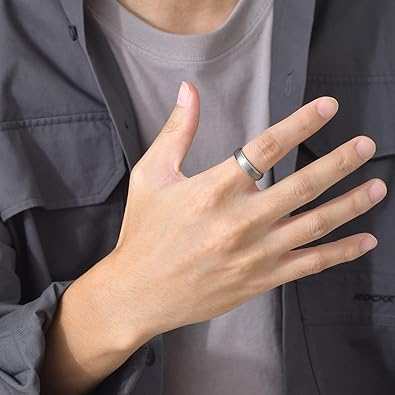 Silver 6mm Tungsten Wedding Band