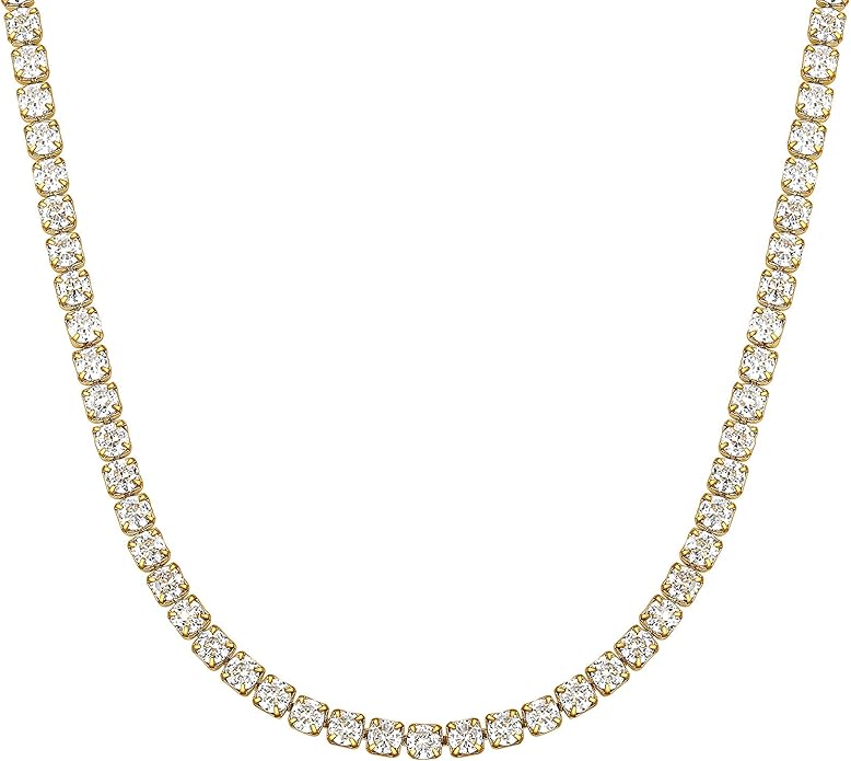 Diamond Tennis Chain in Yellow Gold