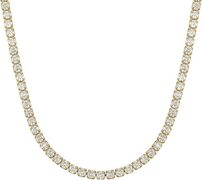 Diamond Tennis Chain in Yellow Gold