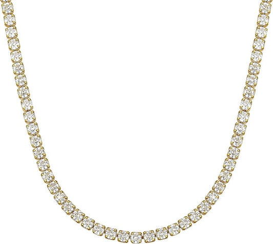 Diamond Tennis Chain in Yellow Gold