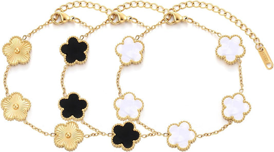 3 Pack Four Leaf Bracelet