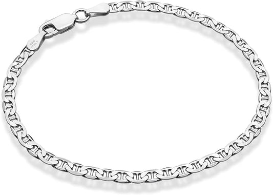 Marina Link Anklet in Silver