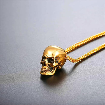 Skull Pendant in Yellow Gold