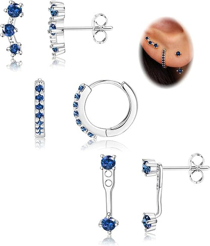 925 Sterling Silver 3 Pack Earrings