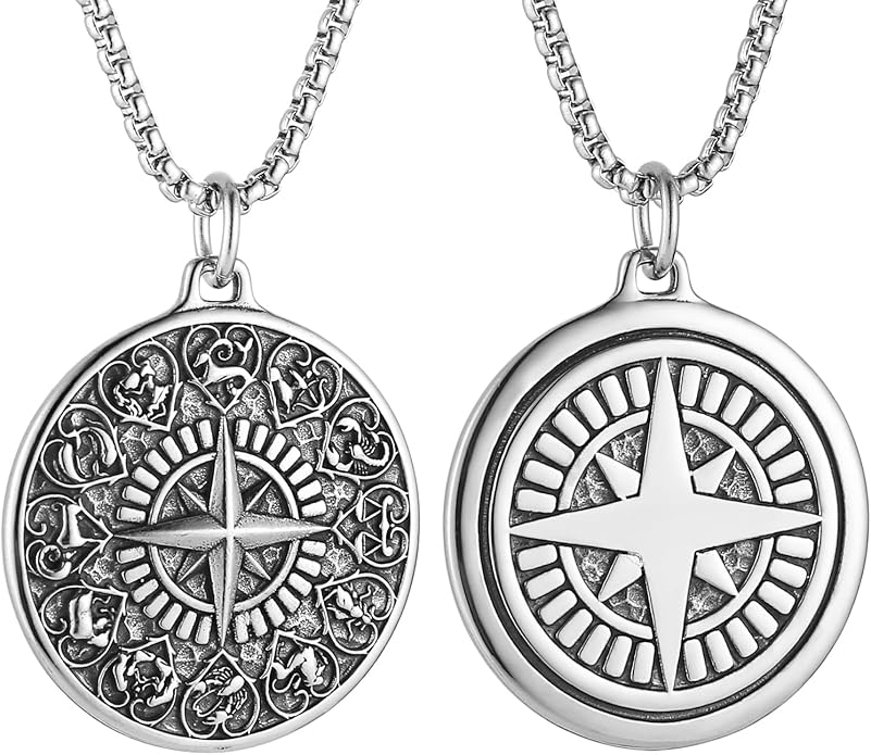 Compass Pendant in Silver