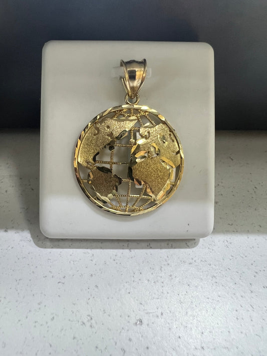 10K Gold World Pendant (Big)
