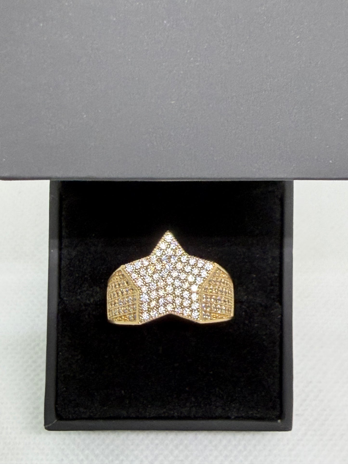 10K Solid Gold Glacier Star Ring - Size 10