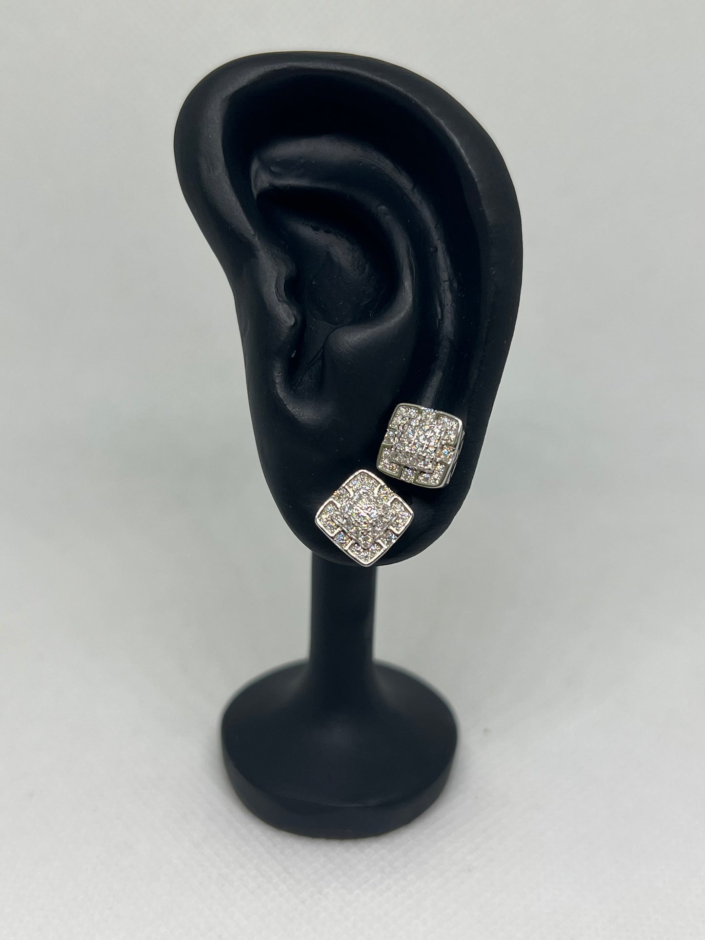 Sterling Silver Glacier Moissanite Earrings