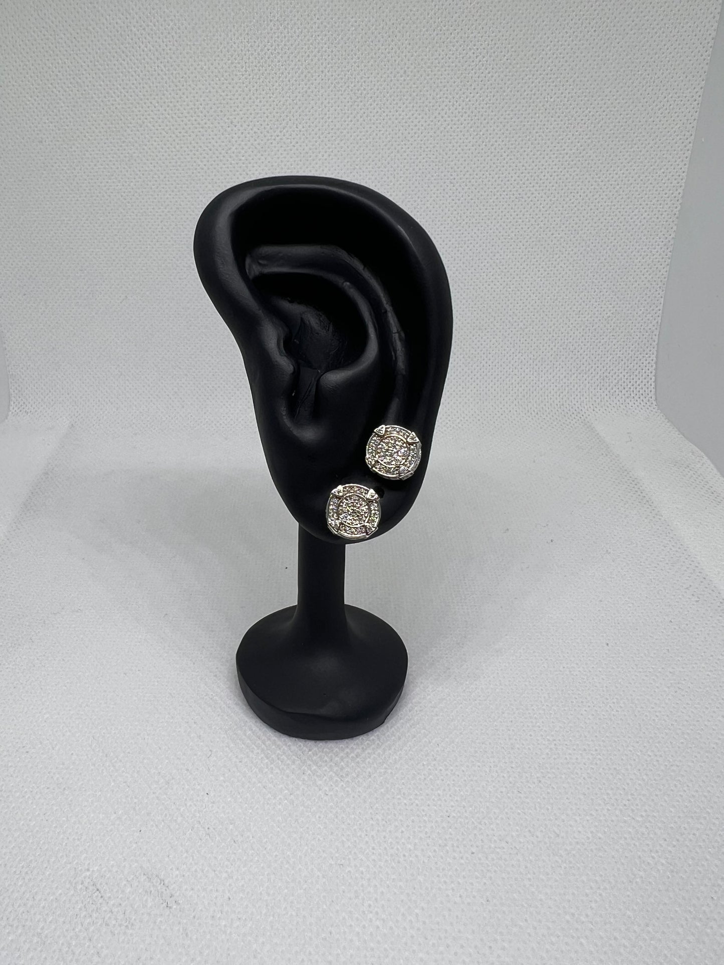 Sterling Silver Glacier Flat Moissanite Earrings