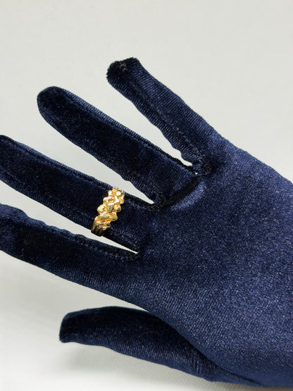 10K Solid Gold Nugget Ring - Size 11