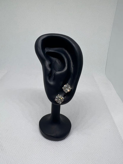 14K Yellow Gold 2 Ct Lab Grown Diamond Earrings - IGI CERTIFIED