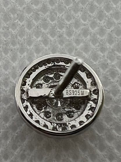 Sterling Silver Glacier Moissanite Circle Earrings