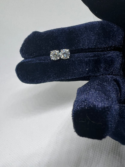 14K Yellow Gold 2 Ct Lab Grown Diamond Earrings - IGI CERTIFIED