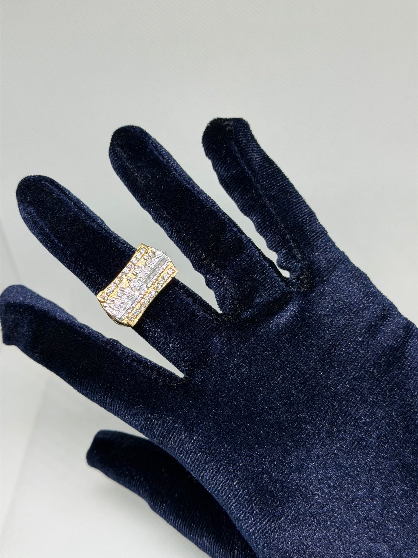 10K Solid Gold Last Supper Ring - Size 10.5