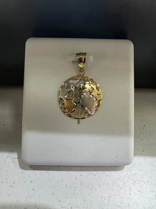 10K Gold World Pendant