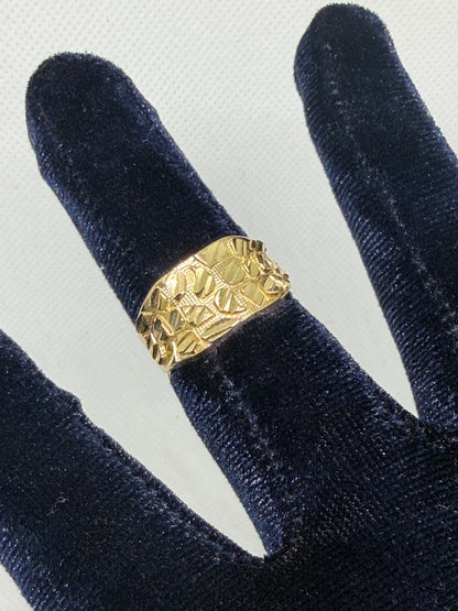 10K Solid Gold Nugget Earring - Size 9