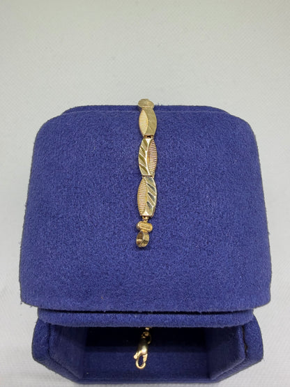 10K Solid Gold Flow Bracelet - 7.5 Inches