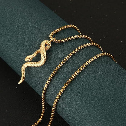 Snake Pendant in Yellow Gold