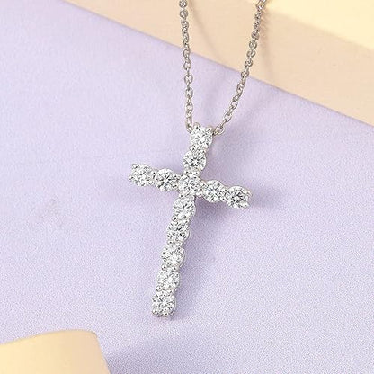 925 Sterling Silver CZ Cross Pendant